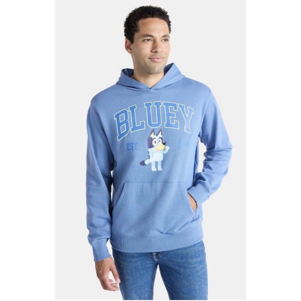 Bluey Men's and Big Men's Graphic Hoodie Size 3XL